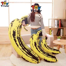 Plush banana long pillow stuffed bolster cushion gift for baby children kids girlfriend boy Free shiping Triver Toy