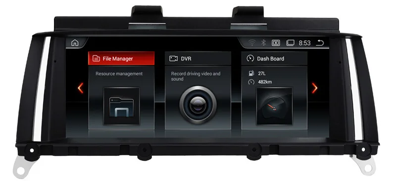 Perfect 1280*480 8.8" Android 4.4 Car DVD for BMW X3 F25 CIC system 2011-2013 With Bluetooth 16GB Nand Flash 3G Wifi Mirror Link Map GPS 1