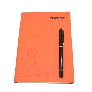 

100 pages A5PU leather surface thickening notebook office metal ballpoint pen student pen school office supplies stationery set