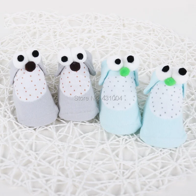 Kacakid с рисунками для новорожденных милый носки с пингвинами для маленьких мальчиков и девочек хлопковые носки для малышей противоскользящие Носки Детские короткие носки 2 пар/лот
