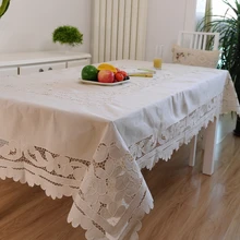 HETAIYIYUAN Europäischen leinen tischdecke esstisch abdeckung mode hand bestickt tischdecken tischdecke couchtisch tuch
