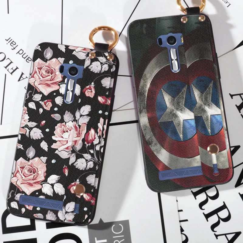 

Cool Captain Shield Case For Asus zenfone Selfie ZD551KL 3D Relief Floral Silicon Cover For Asus ZenFone 3 ZE552KL