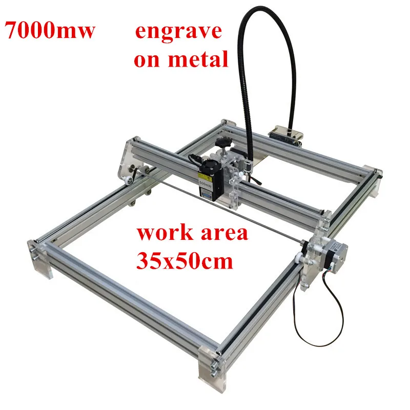 2018New 7000 МВт DIY лазерная гравировка машина гравировка на металл для игрушки лазерная резка машина Рабочая зона 35*50 см