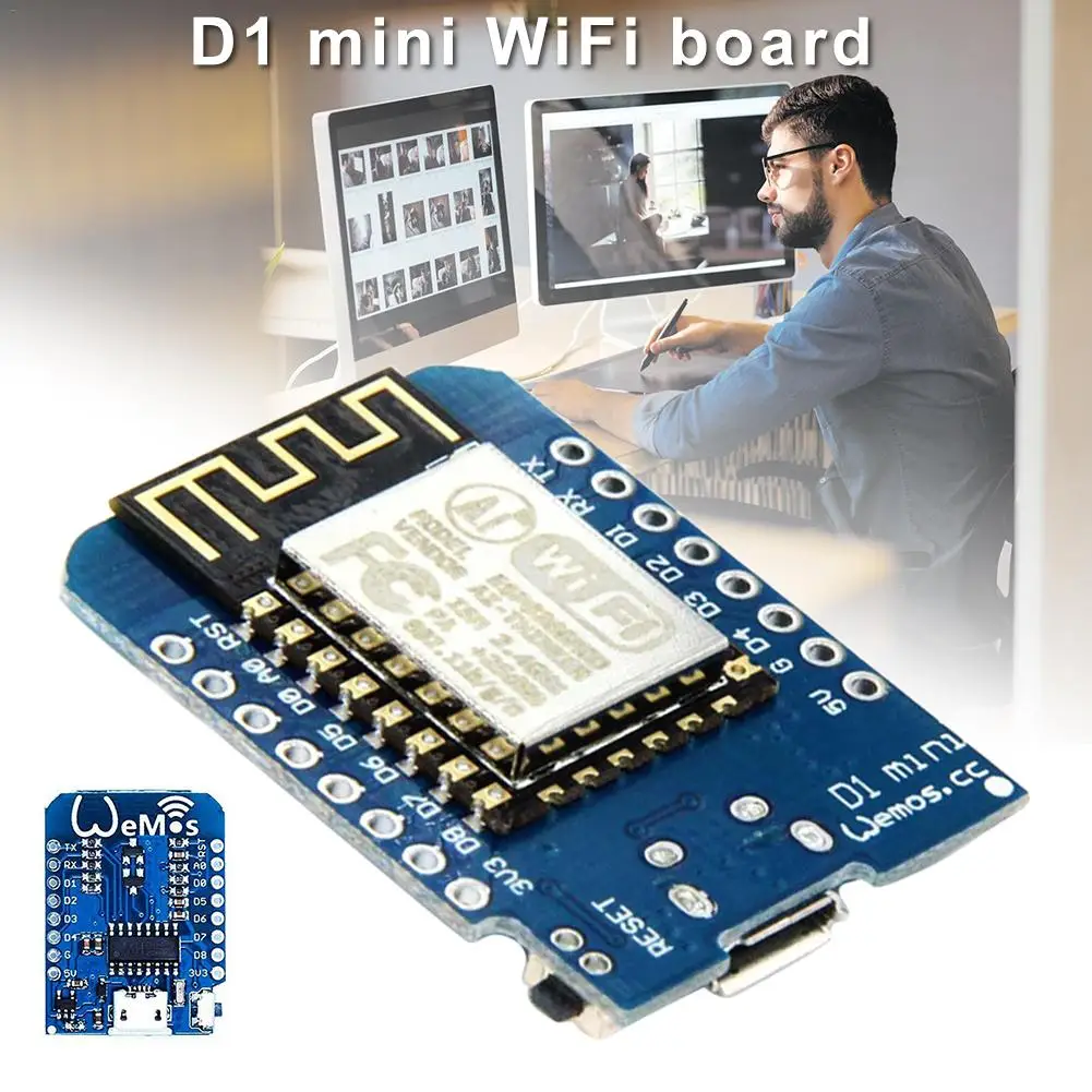 Для ESP8266 NodeMcu D1 мини модуль Wi-Fi, макетная плата содержит 11 цифровой Вход/выходных контактов комплект домашней одежды одежда Приспособления