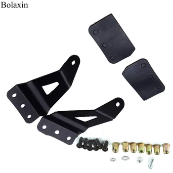 

Bolaxin Roof Mounting Brackets LED Light Bar Upper Windshield 50'' Roof Mounts Holder for 07-15 Chevy Silverado/GMC Sierra