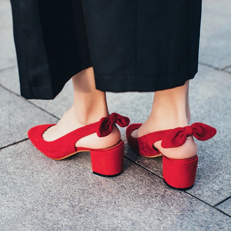 

Ladies comfortable women office shoes sandals square heels spring 2017 real leather round toe solid high heels big size 40 41 42