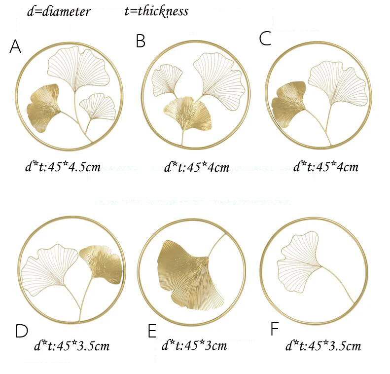 Китайский креативный шесть колец лист гинкго Xuanguan китайское настенное украшение для гостиной Настенное Украшение подвесное настенное украшение