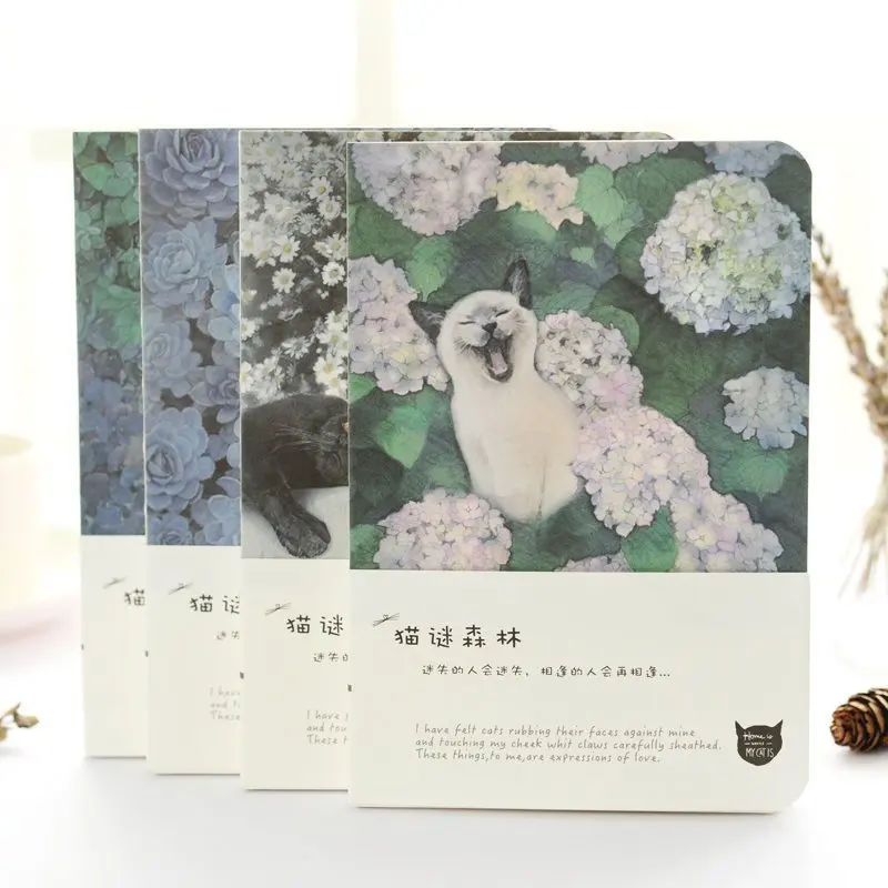

Cat Mystery Forest Series Notebook Blank Notepad Notebook Stationery Diary 1PCS