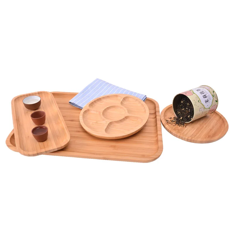 Bamboo system  tray rectangular Japanese plate snacks pastry fruit platter household bamboo tea tray kitchen restaurant storage
