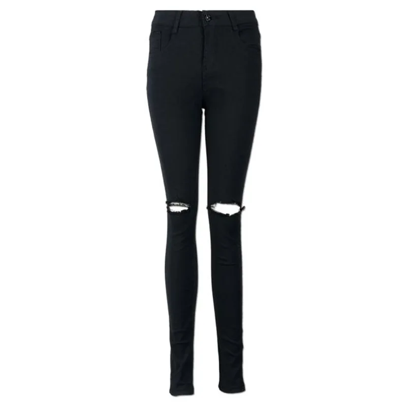 Женские джинсы с дырками, новинка, сексуальные черные джинсовые брюки-карандаш, обтягивающие стрейчевые, для фитнеса, мягкие лосины леггинсы, джинсы# S03# N