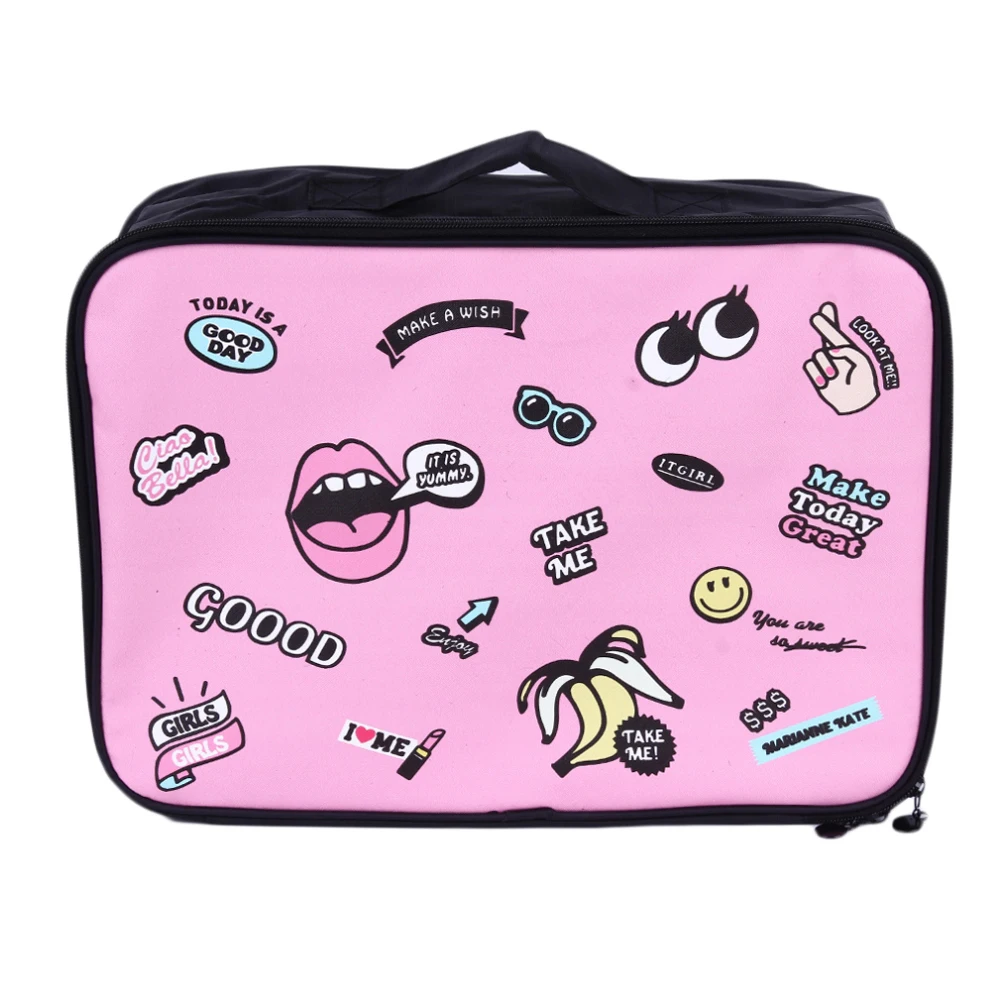 

Lovely Cartoon Big Mouth Pattern Handbag Tote Luggage Bag Pouch Travel Case