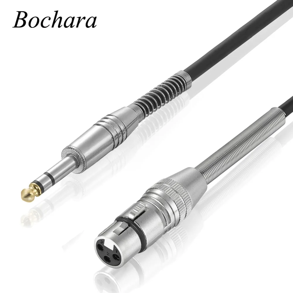 Стереокабель Bochara с разъемом 1/4 '' штекером 6 5 мм Папа-папа и XLR Мама в фольге +