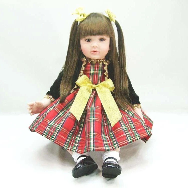 

24'' Silicone Reborn Baby Doll kids Play housey toy Gift For Girls Baby Alive Soft DIY Toys For Bouquets Doll Bebe Reborn G45