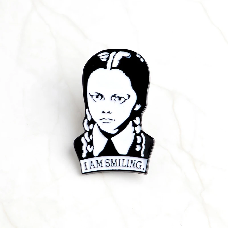 

European And American Fashion Brooch Adams Family Series Brooch Pin Hard Enamel Badge Icon Girl Jewelry Clothing Accessories