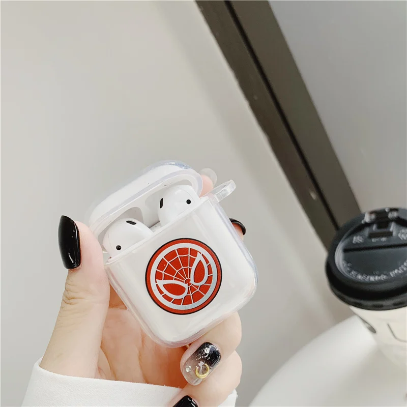 Superhero avengers for Apple AirPods protective cover bluetooth wireless earphone charging box headset cover soft airpod 1 2 bag