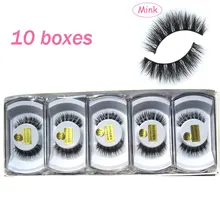 10 пар натуральная норка толстый крест Мягкие Накладные ресницы накладные ресницы Макияж инструмент