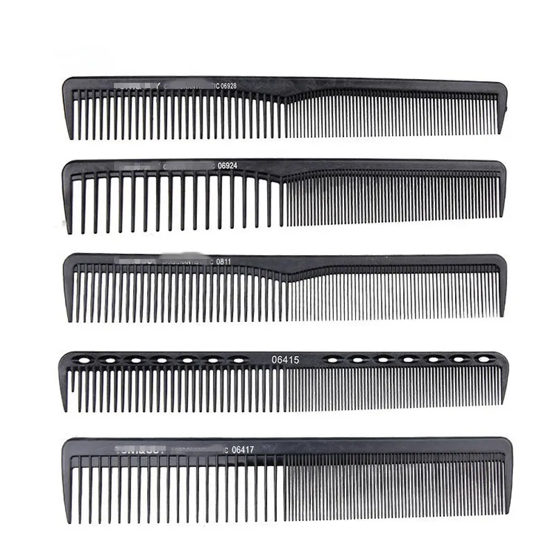 

Professional Hair Cricket Comb Heat Resistant Medium Cutting Carbon Comb Salon Antistatic Barber Styling Brush Tool