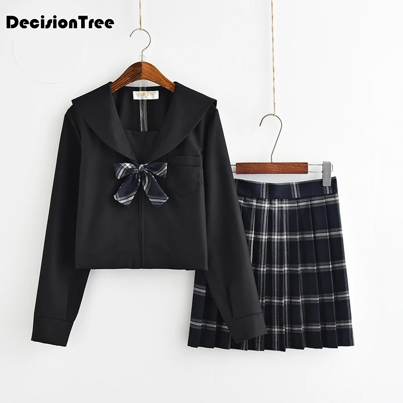 

2019 summer japanese school uniform girls school class navy sailor school uniforms hell girl enma ai anime cosplay girls suit