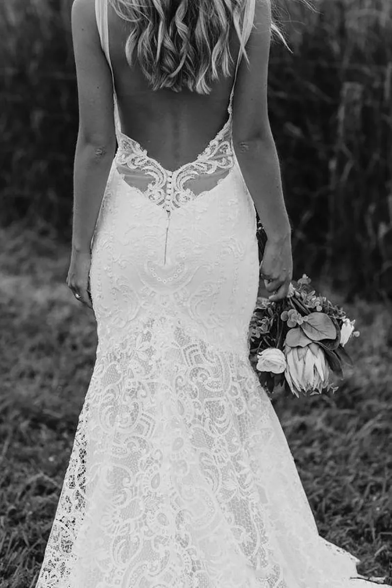 sexy-spaghetti-straps-bohemian-wedding-dresses (3)
