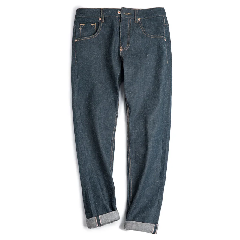 MADEN Для Мужчин Обычная посадка прямые ноги кромка джинсы темно-синего цвета
