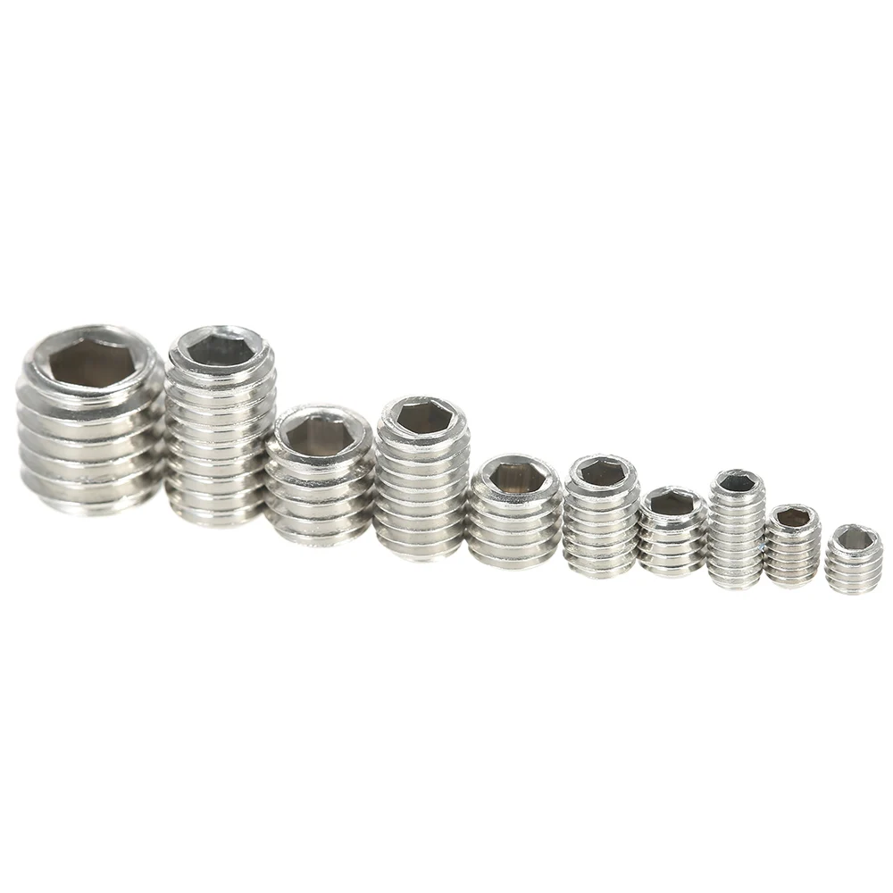 200pcs 304 Stainless Steel Grub Screws Hex Socket Screw Assortment Kit Set M3 W8 for sale online 