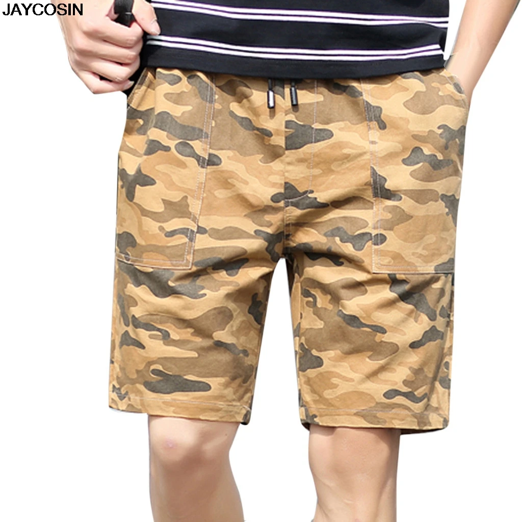 Мужские повседневные штаны JACOSIN, Модные свободные пляжные спортивные штаны с камуфляжным принтом, прямые летние камуфляжные штаны