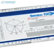 ПВХ ЭКГ линейка ЭКГ Гониометр медицинская PD линейка Userful мульти-линейка 360 градусов Гониометр угол медицинский спинномозговой линейка см/дюйм