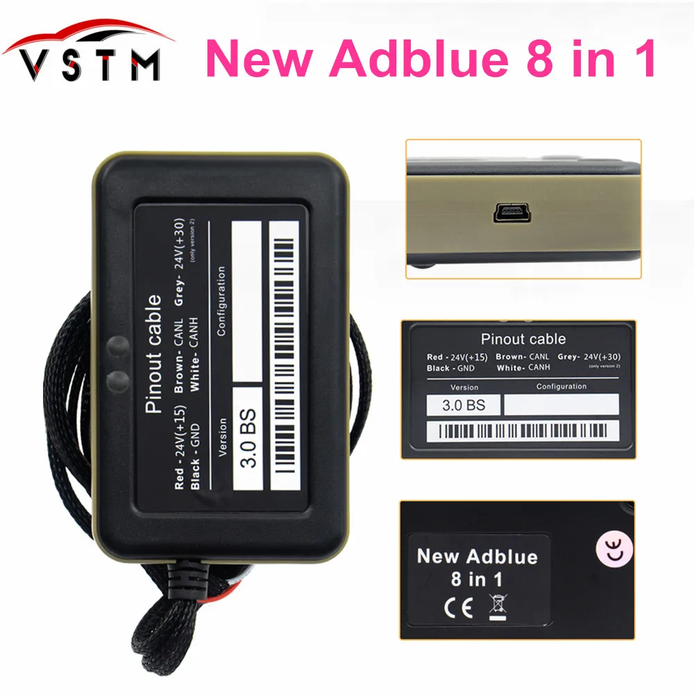 

New Support euro 6 New Adblue 8in1 AdBlue Emulator V3.0 with NOx sensor Adblue 8 in 1 For 8 Type Trucks