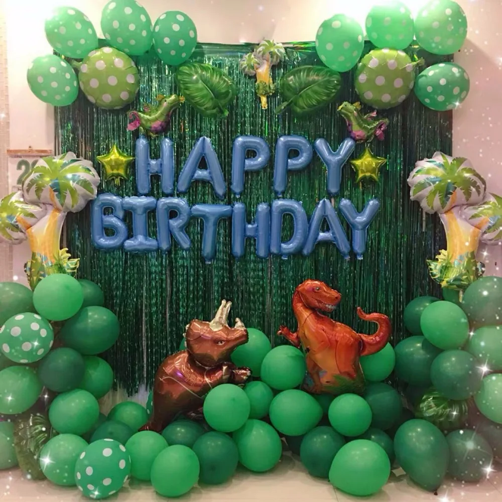Большой динозавр фольгированные шары на день рождения вечерние украшения надувные воздушные воздущные шары Детские игрушки животные зоопарк, джунгли Юрского периода украшения шар