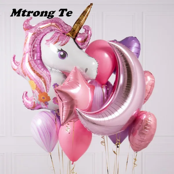 

13pcs/lot 33inch Unicorn 36inch Moon 18'' Star Foil Balloon Latex Globos Baby Shower Birthday Party Decoration Kids Toy Supplies