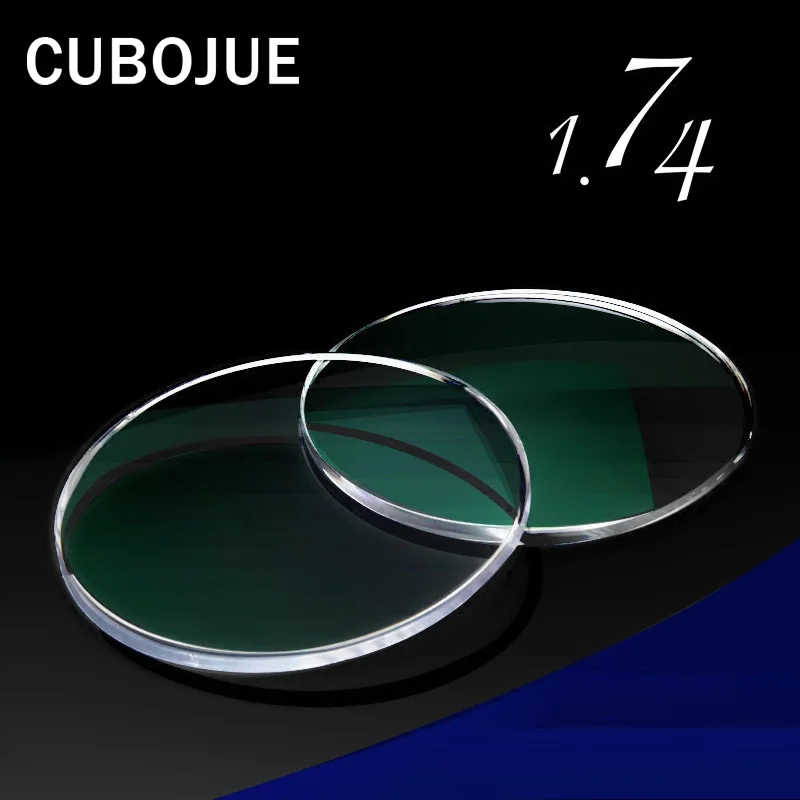 

CUBOJUE 1.74 Index Resin Glasses Lens Asphericultra-thin Anti Blue Radiation Prescription Lens Myopia/Hyperopia/Presbyopia