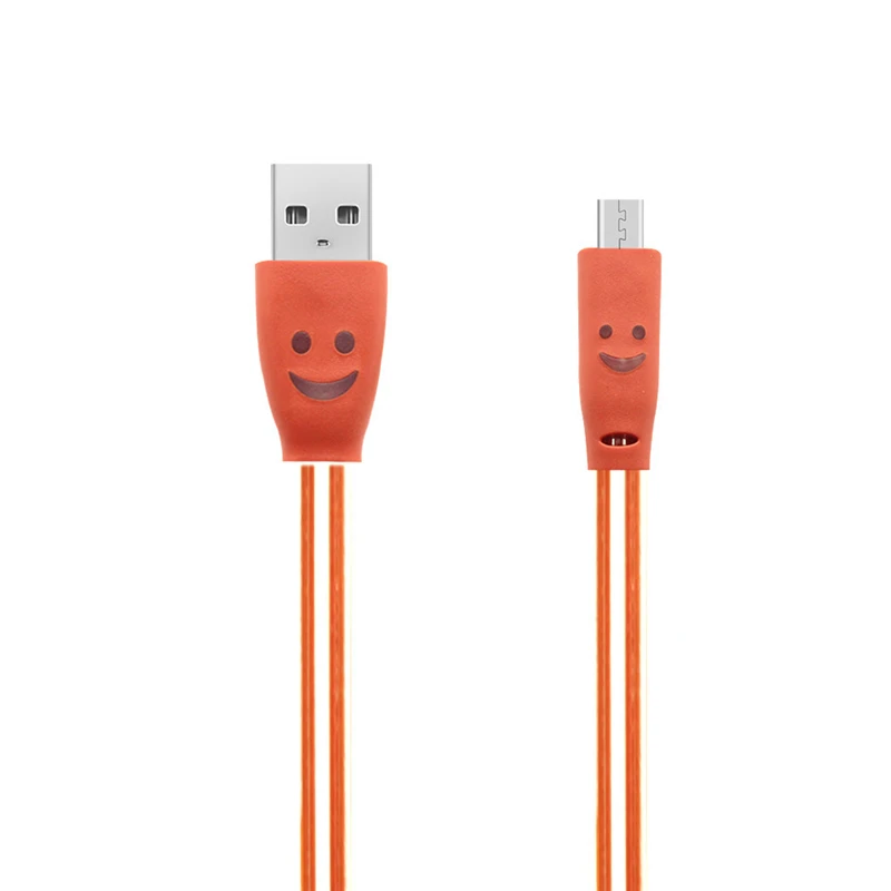 1 м микро USB кабель для телефона цветной градиентный светодиодный USB 2,0 микро USB кабель для зарядки данных для Android смарт-телефонов Кабели# YL5