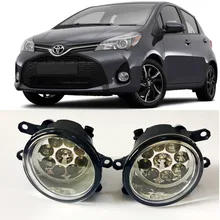 Автомобильный-Стайлинг для Toyota Yaris Hatchback 9-Pieces светодиодный s Chips светодиодный противотуманный фонарь H11 H8 12 В 55 Вт галогенные Противотуманные фары