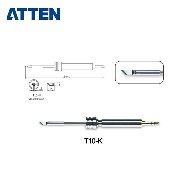 ATTEN Оригинал Аутентичные T10 совет для GT-2010 Высокое качество usb паяльник