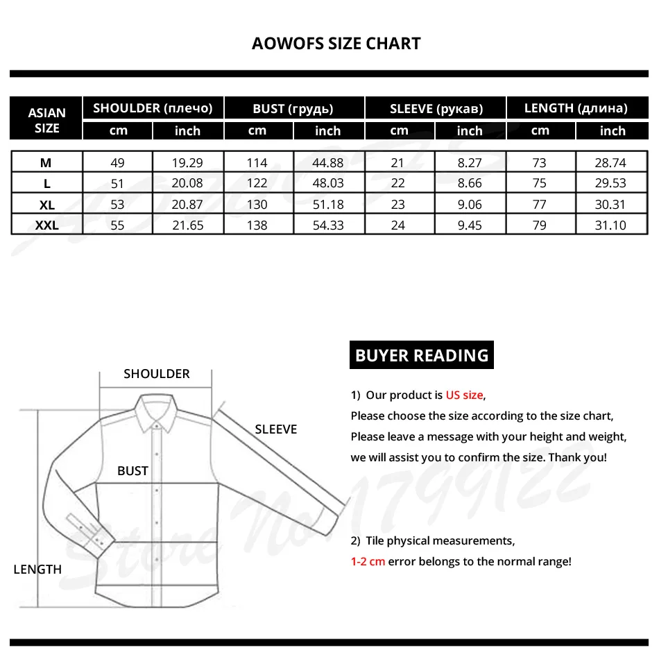 size chart XXL