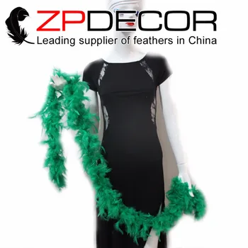 

ZPDECOR 10yards/lot 40gram Hot Sale Good Quality Dyed Colorful Turkey Chandelle Feather Boa for Carnival Decoration