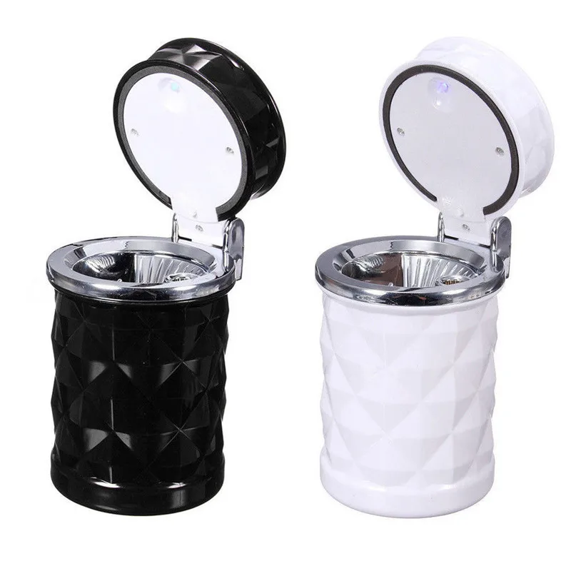 Car Ashtray Portable Car Cigar Cigarette Led Ashtray with Lid Cup