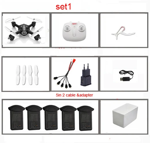 SYMA X23W мини набор высота RC вертолет Квадрокоптер Дрон FPV Wifi в режиме реального времени Трансмиссия Безголовый режим Hover дроны - Цвет: Set 1