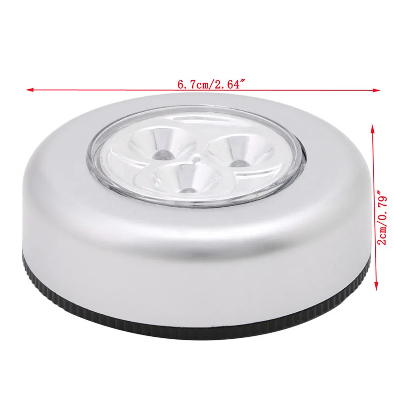 3 LED Touch Light Push Lamp Night Light Kitchen Cabinet Closet Lighting Home Wall Cabinet Camping Battery Emergency Car Lamp02