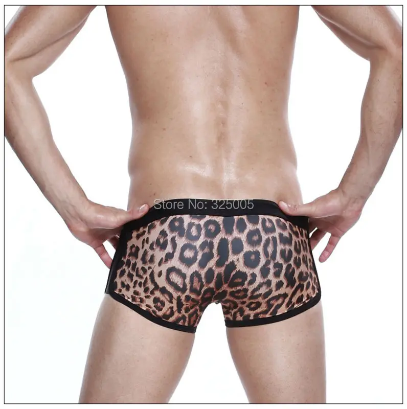 mens leopard print bathing suit