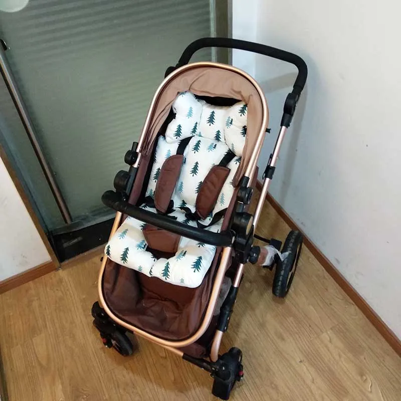 Printed Four Seasons Stroller Pushchair Cushion Seat Cover Seat Pad Cotton Baby Stroller Mat Mattress Pram Stroller Accessories - Цвет: E