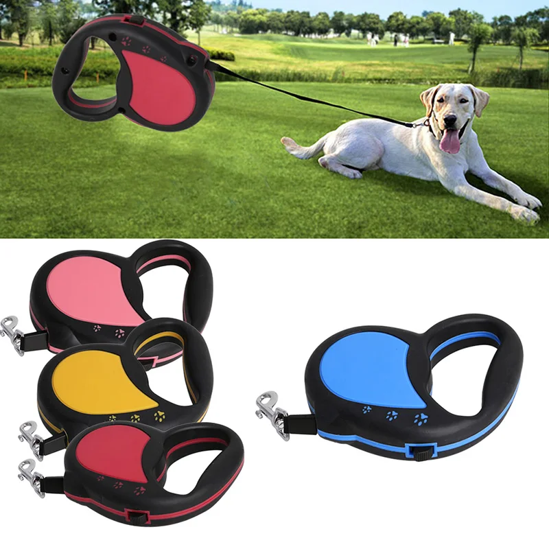 

Pet Retractable Dog Cat Lead Training Leash Nylon Automatic Extendable 3m Long Drop shipping