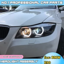 Автомобильный стайлинг фары для BMW E90 фары 318i 320i 325i фары светодиодный ангельские глазки передний свет для 318 320 325 Bi Xenon объектива