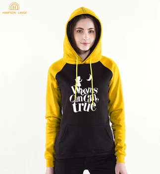 

Dreams Can Come True Letters Print K-pop Hoodies Women 2020 Spring Autumn Raglan Sweatshirt Hoodie Pink Brand Women's Hoody