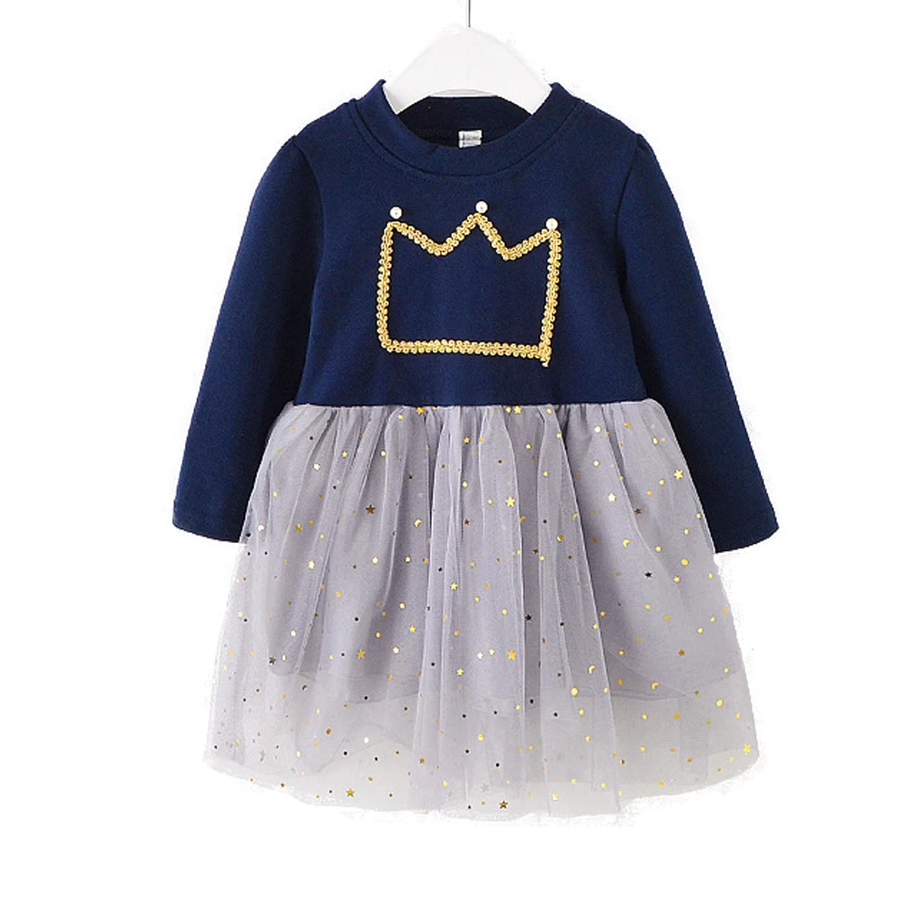

Fashion Toddler Girl Dress Yarns Princess Dresses for Kids Long Sleeve Children Dress Spring 2019 Fashion Baby Girls Clothing