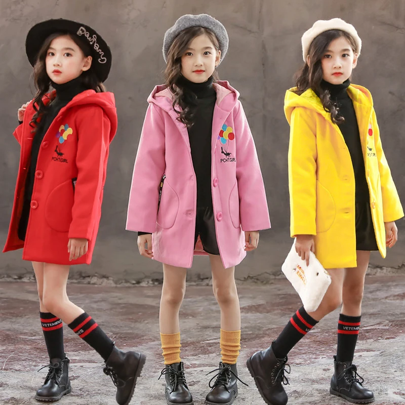 

girl coats kids long coat and jacket autumn winter 2018 baby girls jackets teen outerwear for children clothes manteau enfant