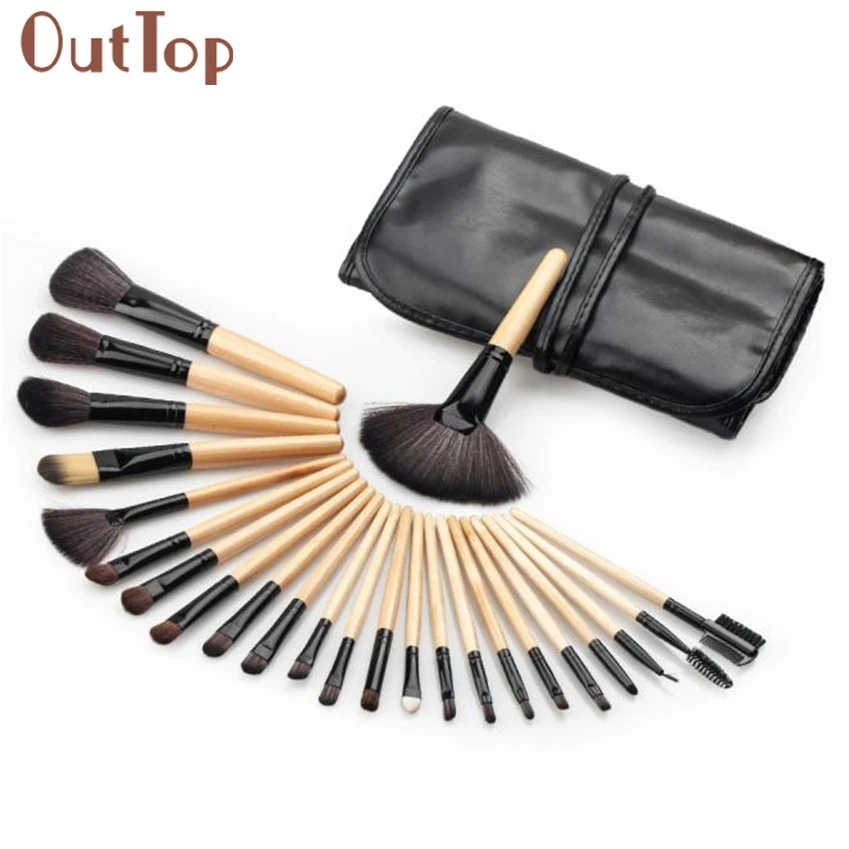 

OutTop Nylon Hair Hair Material 24PCS Mini Make Up Foundation Eyebrow Eyeliner Blush Cosmetic Concealer Brushes 0203