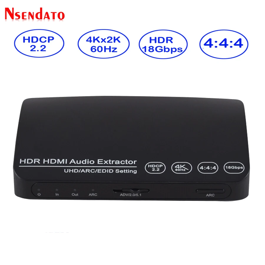 1 в выход 4K HDR UHD HDMI аудио экстрактор коммутатор 4k 60HZ адаптер с ARC EDID для PS4 DVD