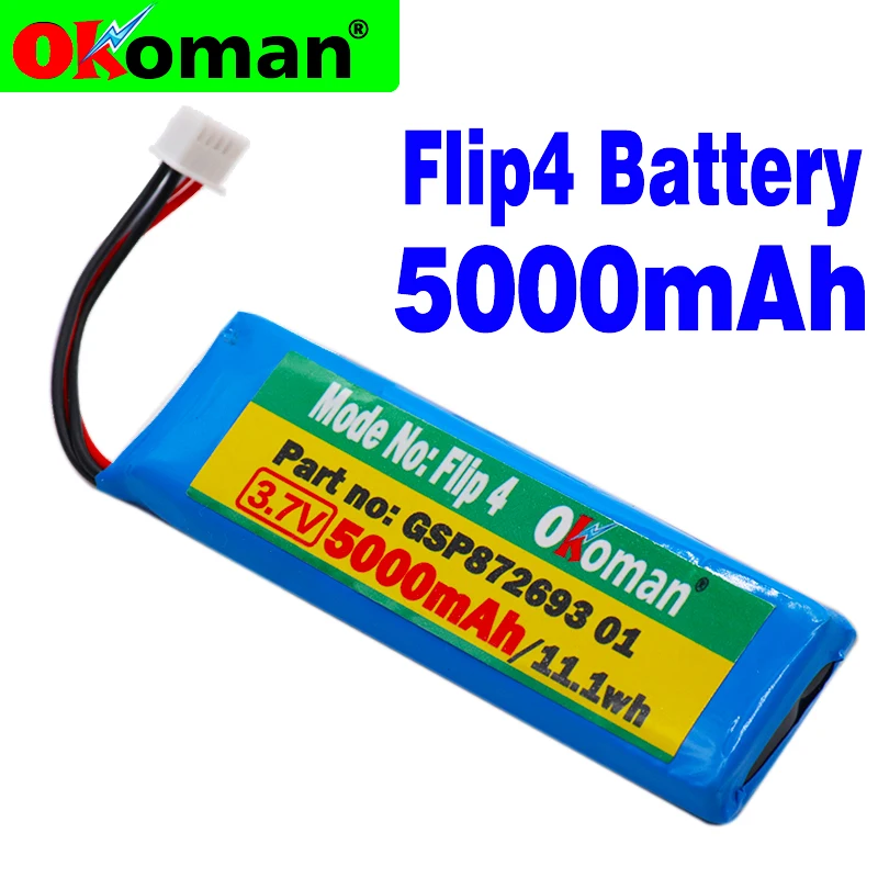 

100% New Battery GSP872693 01 for JBL Flip 4, Flip 4 Special Edition Bluetooth Speaker Battery 3.7v Li-Polymer battery