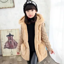 Faux Fur Jackets Thicken Children Outerwear Jacket Girls Winter Coat Girls Clothing Kids Clothes Warm 4